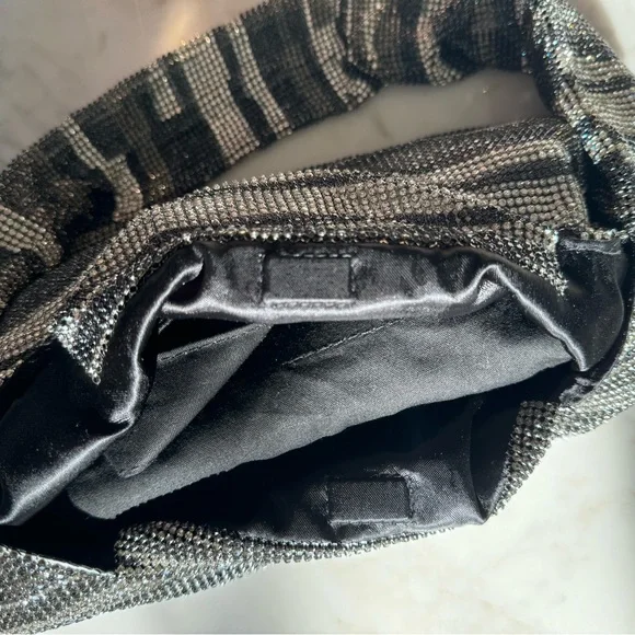 KARA Rhinestone striped shoulder hobo bag - Picture 11 of 11